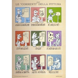 Foglio erinnofilo Le "correnti" della pittura (Vincenzo Zapparoli)