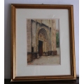 Quadro Olio su tela "San Michele"  - Antonio Zetti